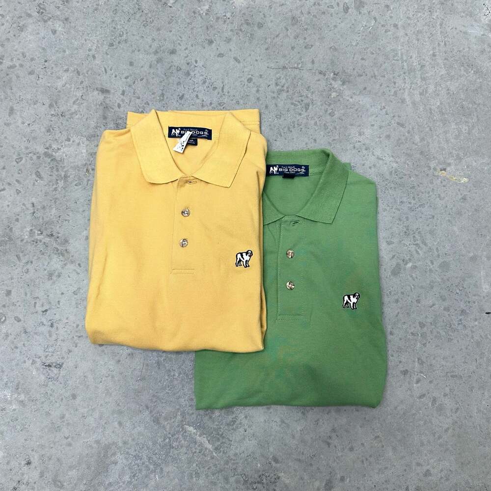 Bundle of 2 Big Dogs Vintage Polo Shirts - Medium